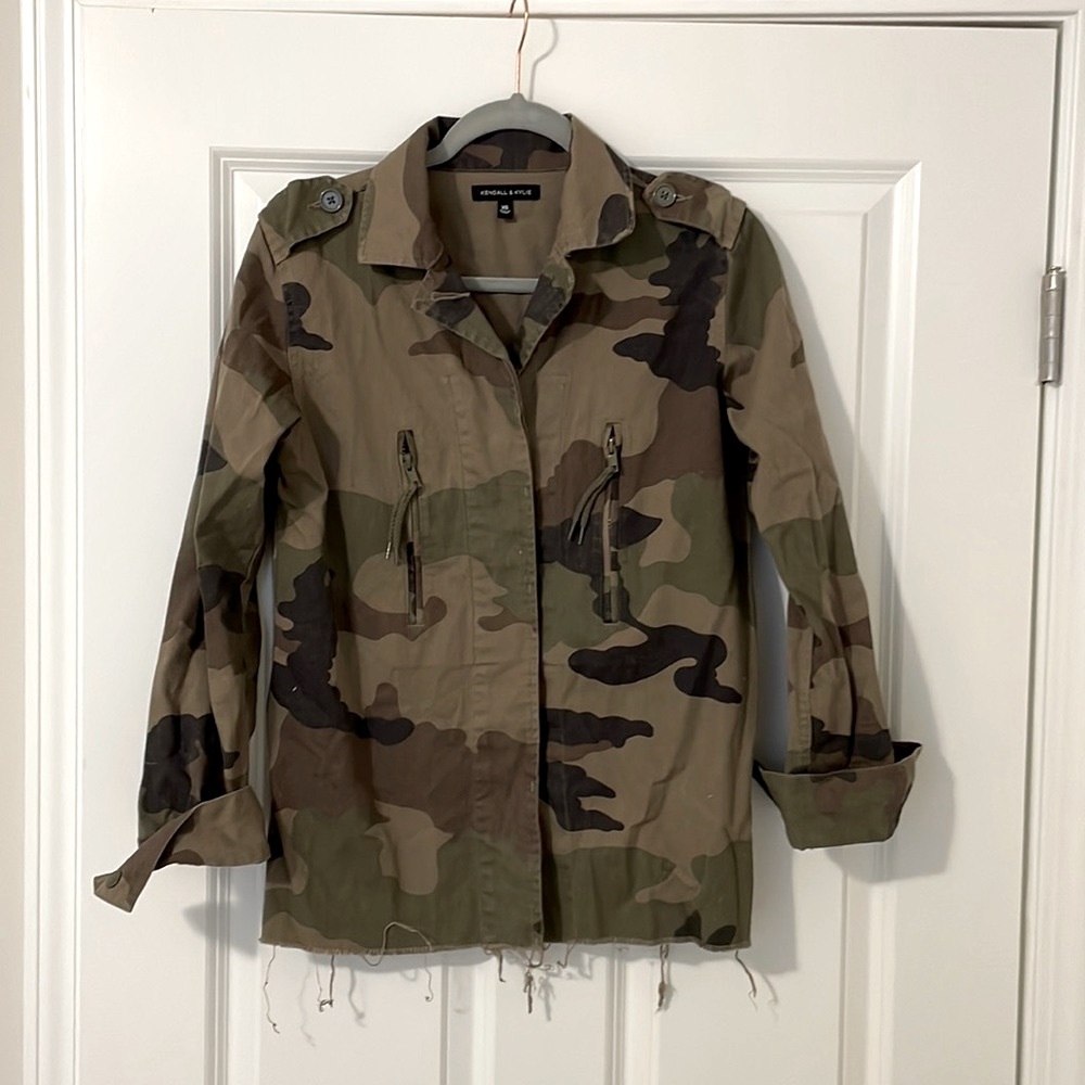 Kendall & Kylie Camo oversized coat